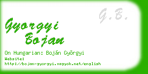 gyorgyi bojan business card