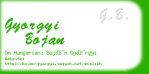 gyorgyi bojan business card